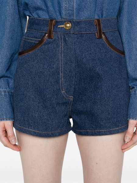 high-rise denim shorts