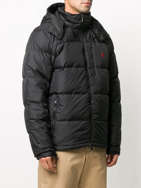 hooded padded down jacket