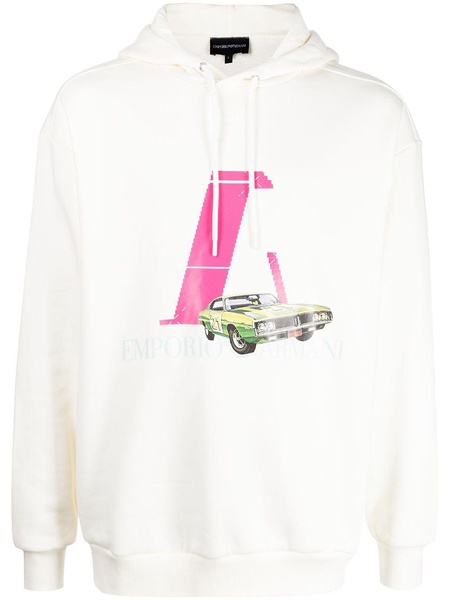 car logo-print hoodie