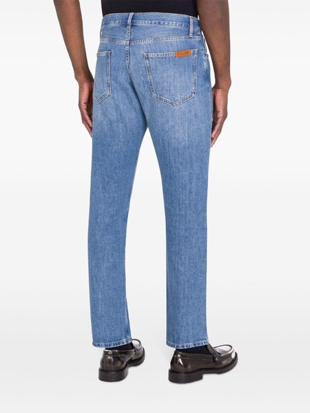 mid-rise straight jeans