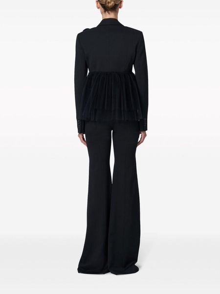 high-waist flared trousers