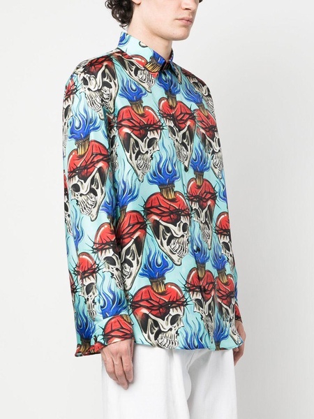 skull-print shirt 