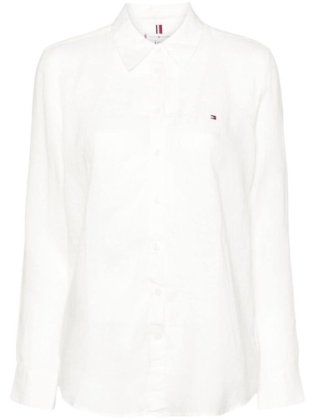 classic-collar linen shirt