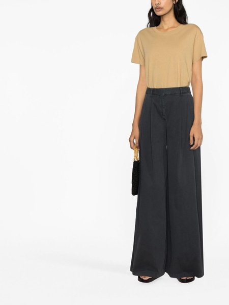 high-waist wide-leg trousers