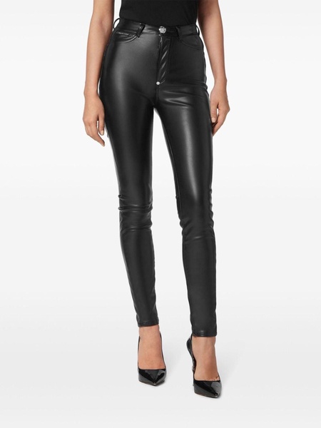 faux-leather leggings