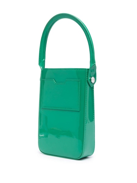 mini patent-leather tote 