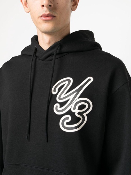 logo-print organic-cotton hoodie