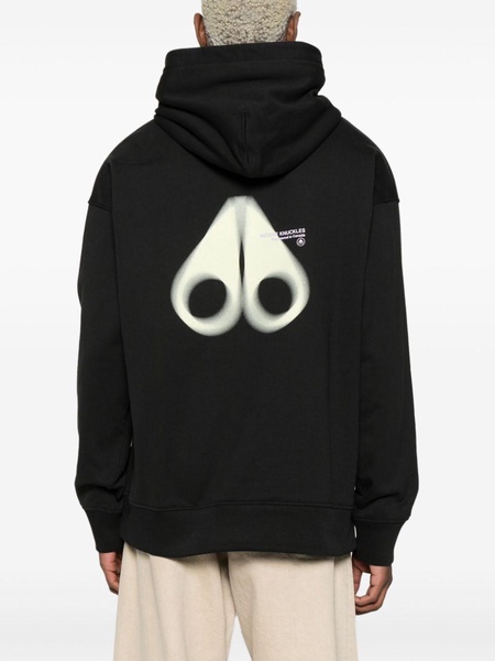 logo-print cotton hoodie