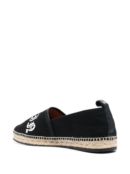 logo-print canvas espadrilles