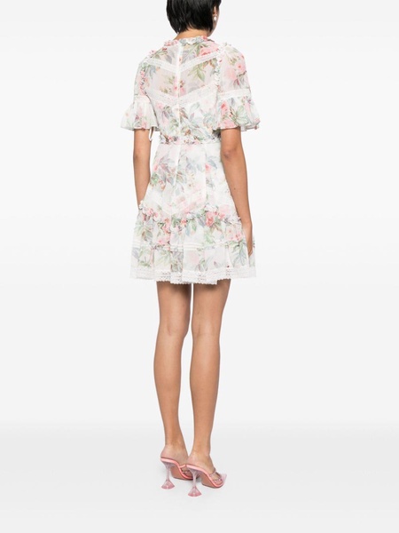 Paradise Garden floral-print minidress 