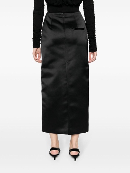 high-waisted midi skirt