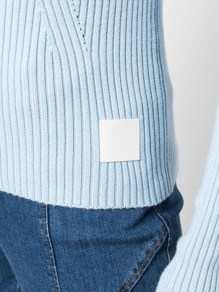 ribbed turtleneck jumper