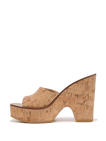 Paulita 120mm cork wedge mules