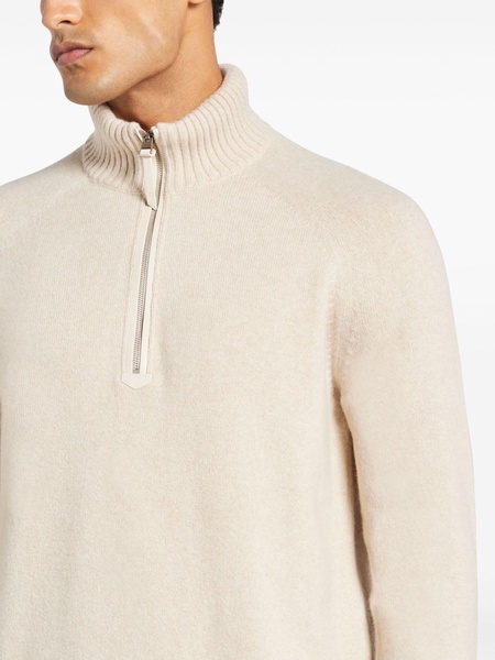 half-zip knitted jumper 