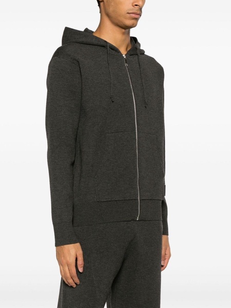 zip-up technical-jersey hoodie