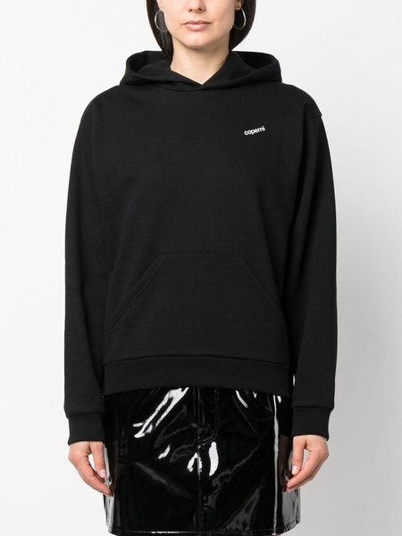 logo-print cotton hoodie