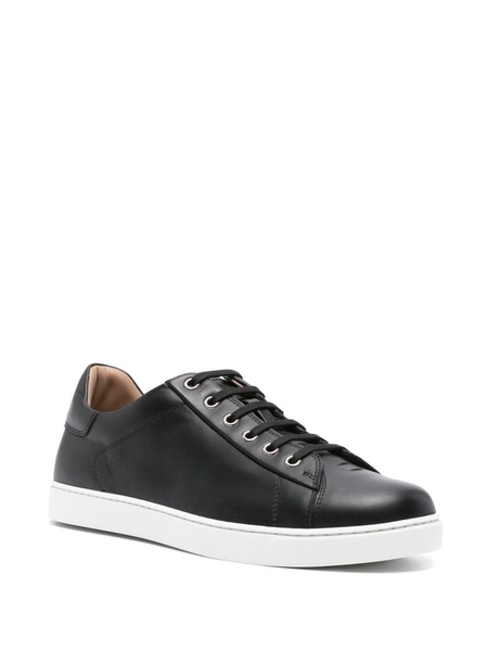 leather tonal sneakers