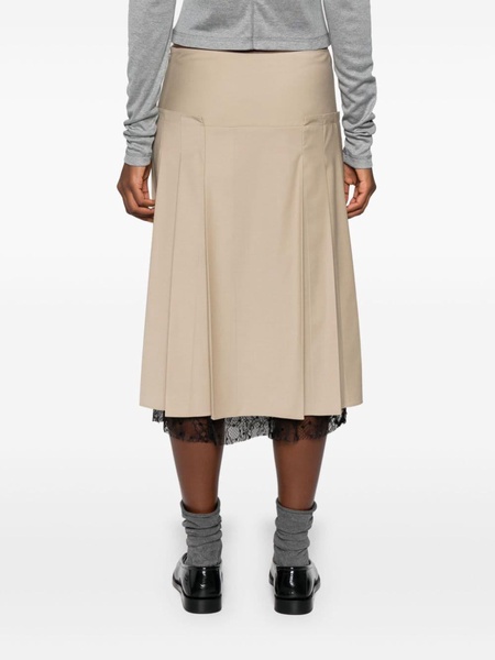 Brit pleated midi skirt