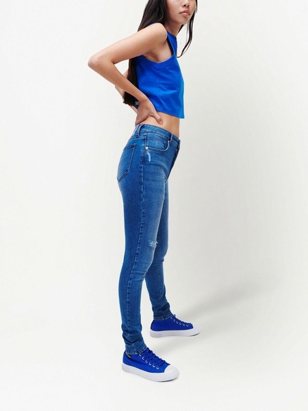 distressed-effect skinny jeans 