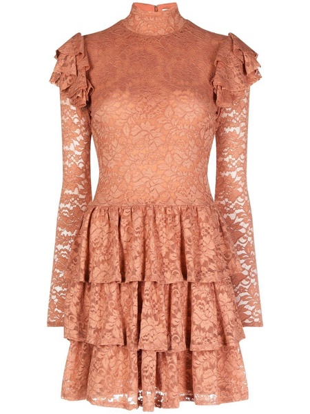 ruffled lace minidress