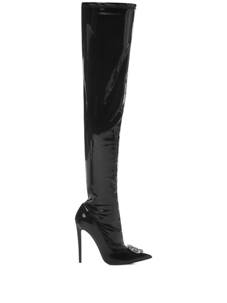 Plein latex boots 