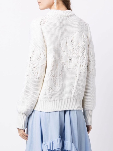 open-knit virgin wool jumper