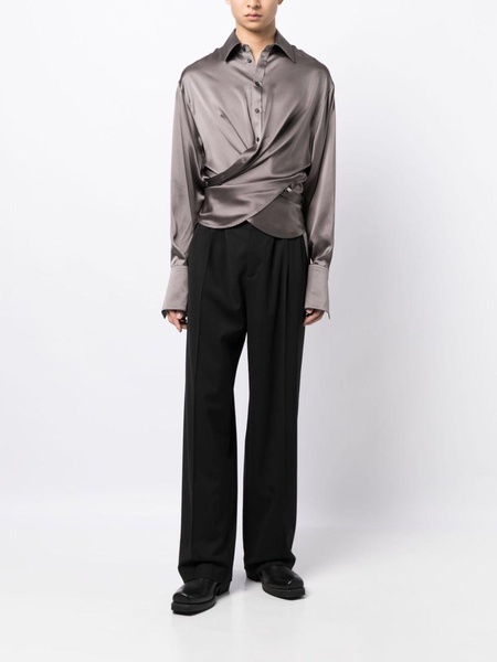 convertible silk shirt 