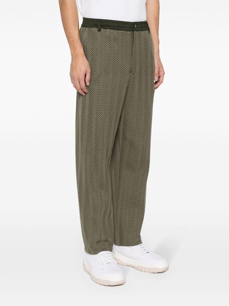 zigzag-woven trousers