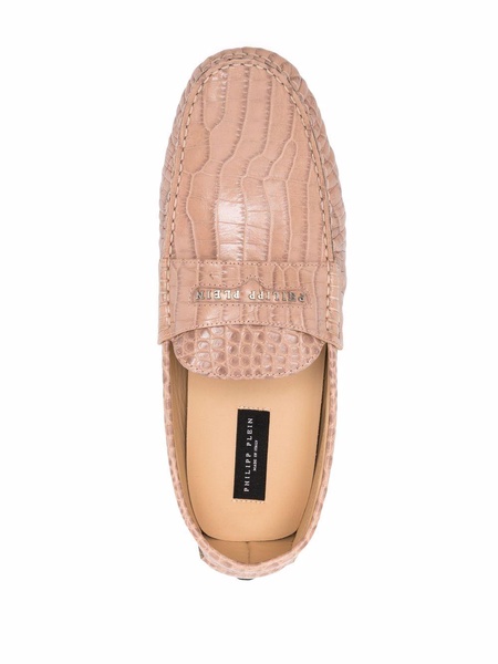 pink leather moccasin