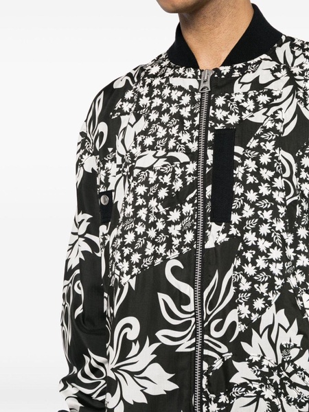 floral-print bomber jacket