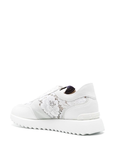 chantilly-lace leather sneakers