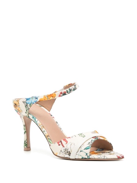 Una 80mm floral-print pumps