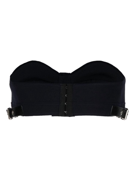 belt-strap detailed cropped top