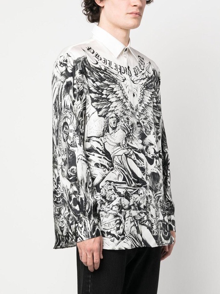 graphic-print shirt 