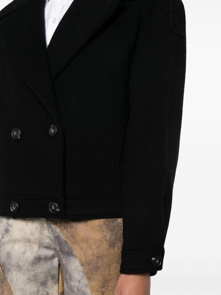 tailored virgin-wool biker jacket