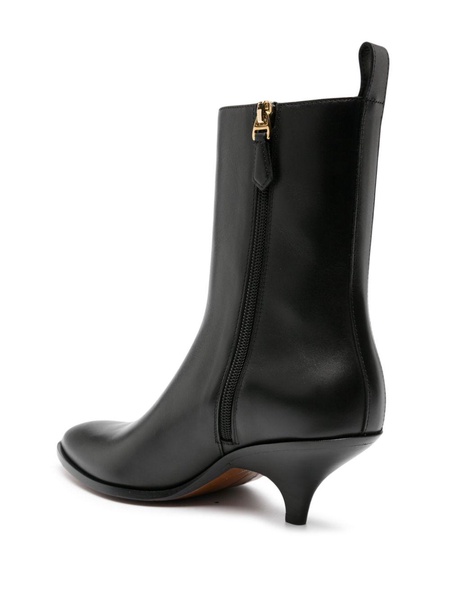 18mm pointed-toe leather boots