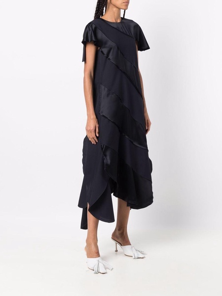 asymmetric panelled dress