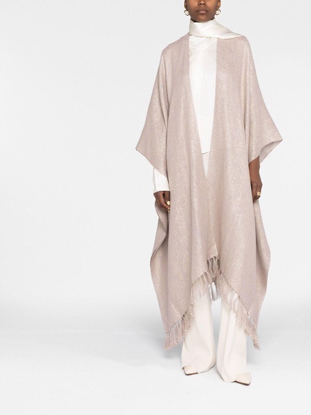 fringed long-lenght cape