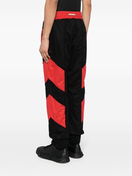 Orb-embroidery cotton track pants