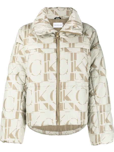 logo-print  puffer jacket