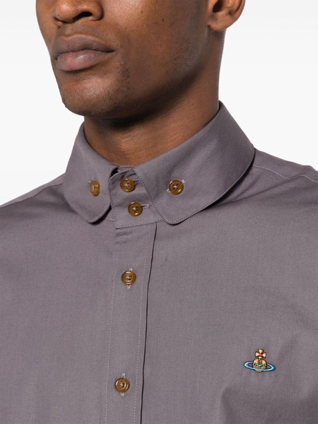 Krall Orb-embroidered cotton shirt 