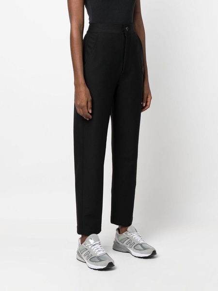 high-waisted straight-leg trousers