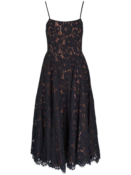 floral-lace midi dress