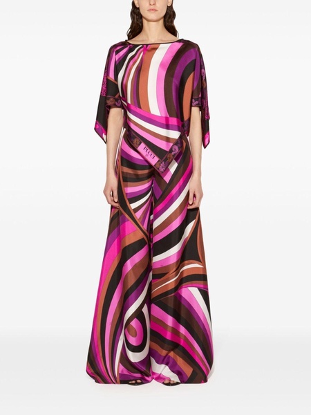 Iride Struzzo-print kaftan top