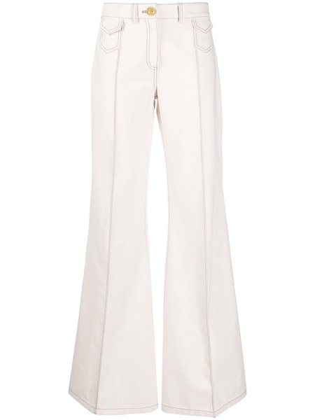 wide-leg flared trousers