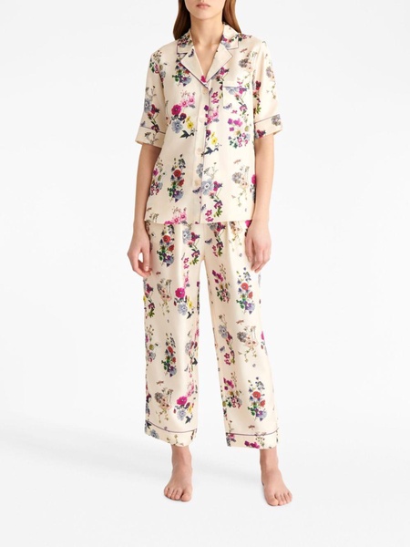 floral-print straight-leg trousers