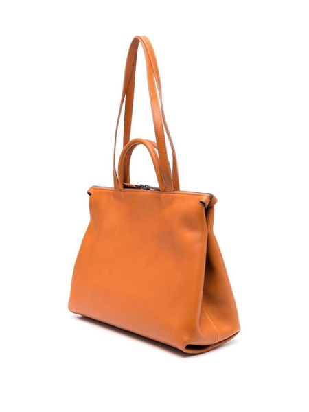 multi-strap leather tote