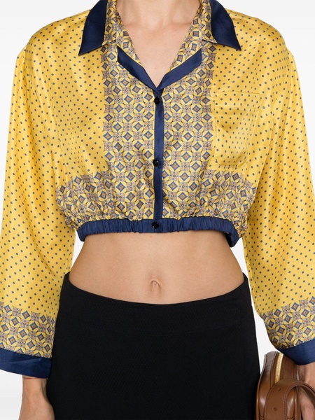 polka dot silk blouse