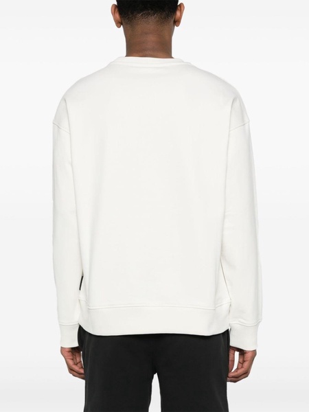 logo-embroidered cotton jumper