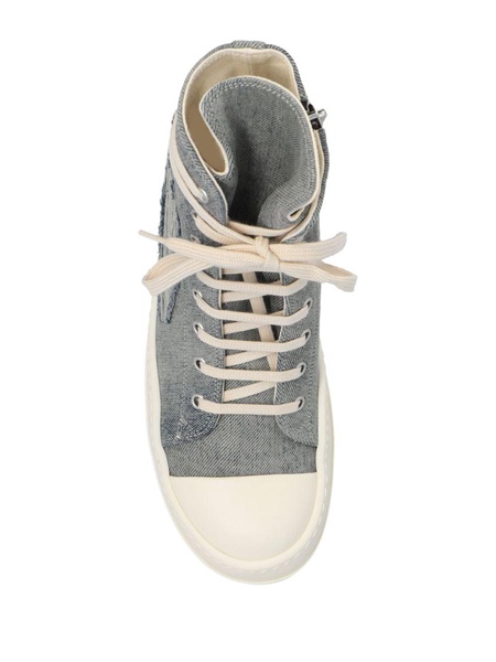 ripped-detail lace-up sneakers 